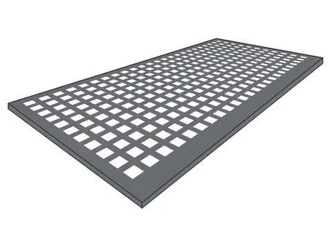 Stahl DC01 Lochblech QG 10-15 – Werkstoffillustration